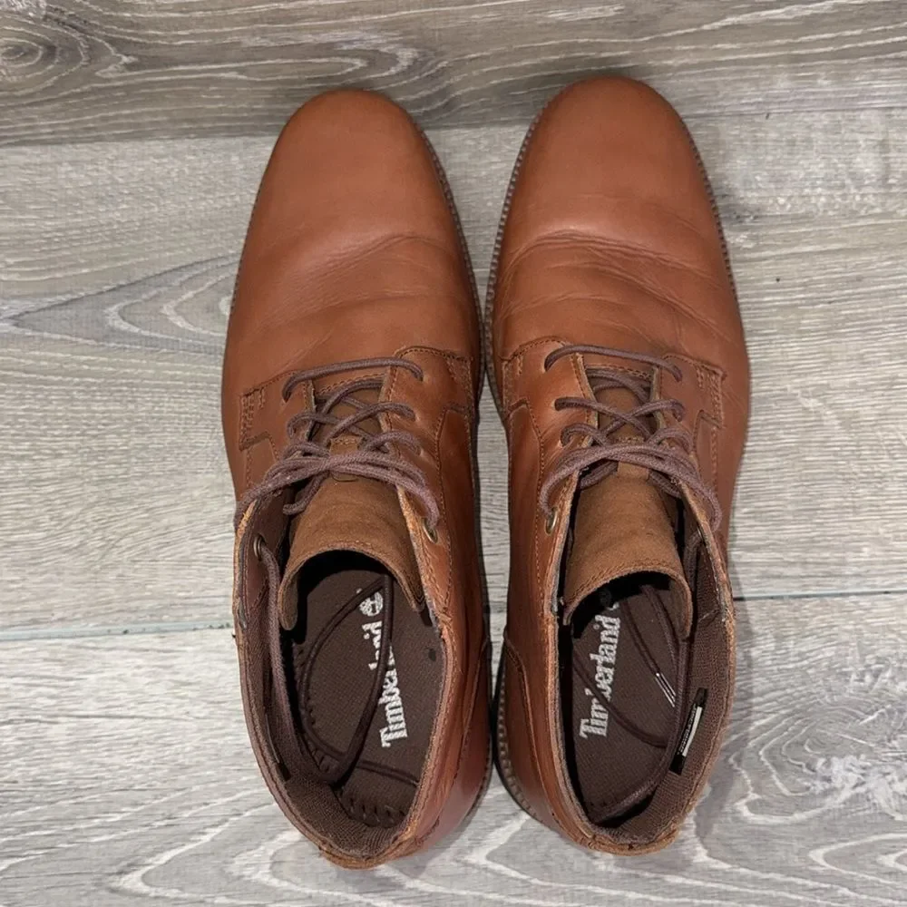 Timberland Lafayette Park Men’s Sz 10.5 Brown Leather Lace Up Chukka Boots
